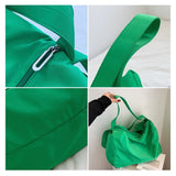 Large Canvas Women Tote Bag Solid Shoulder Bag Female Casual Travel Handbag
