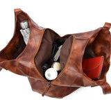 Large Capacity Bucket Handbags PU Leather Women Vintage Shop