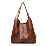 Large Capacity Bucket Handbags PU Leather Women Vintage Shop