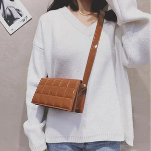 Retro Mini Square Shoulder Bags Crossbody Plaid Bags