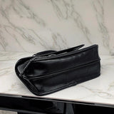 Embroidery Thread Shoulder Bag Soft Leather Crossbody Bag