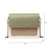 Women's Panelled Crossbody Bag Leather Messenger Shoulder Handbag