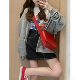 Small Red Leather Shoulder Bag Retro Crossbody Bag Women's Handbag
