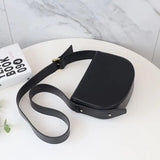 Small Red Leather Shoulder Bag Retro Crossbody Bag Women's Handbag