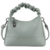 Pleated Handle Bag Bucket Crossbody Bags Women Pu Leather Shoulder Handbags