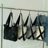 Large Capacity Women's Tote Shoulder Bag Solid Handbag