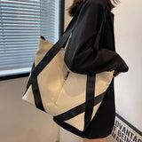 Large Capacity Women's Tote Shoulder Bag Solid Handbag