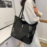 Large Capacity Women's Tote Shoulder Bag Solid Handbag
