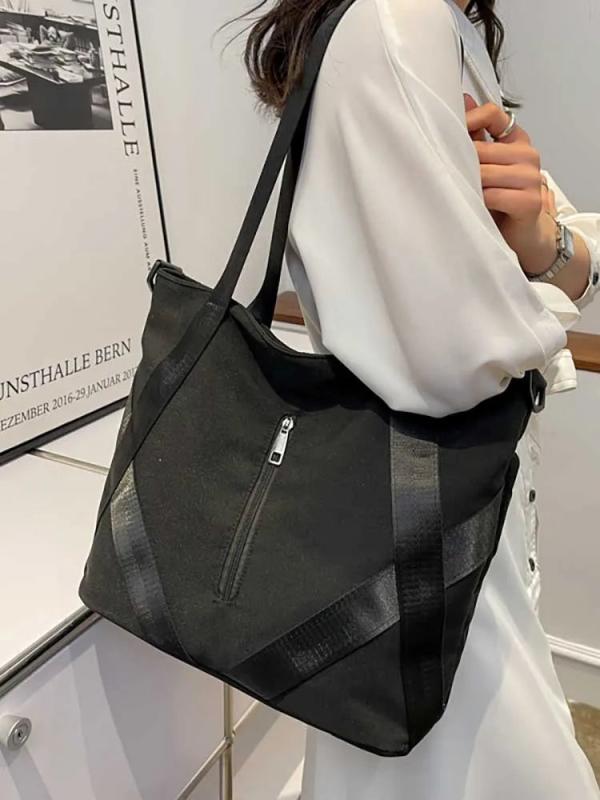 Large Capacity Women's Tote Shoulder Bag Solid Handbag