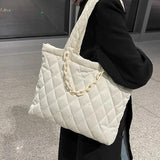 Nylon Shoulder Bag with Chain for Women