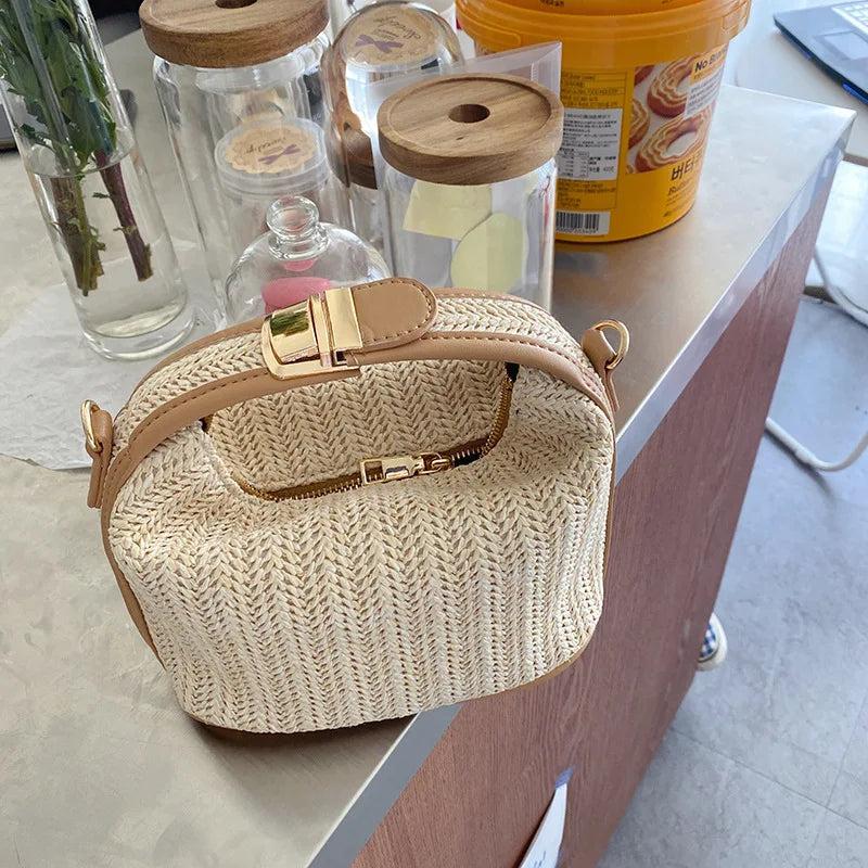 Straw Summer Women's Bag Tote Crossbody Shoulder Bags Handbag