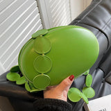 Small Crossbody Bag Green Yellow Clutch Purse Satchel Evening Handbag