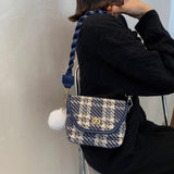 Female Patchwork Shoulder Crossbody Bag Autumn Evening Handbag