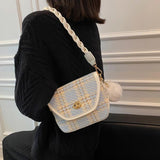 Female Patchwork Shoulder Crossbody Bag Autumn Evening Handbag