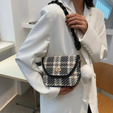 Female Patchwork Shoulder Crossbody Bag Autumn Evening Handbag