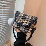 Female Patchwork Shoulder Crossbody Bag Autumn Evening Handbag