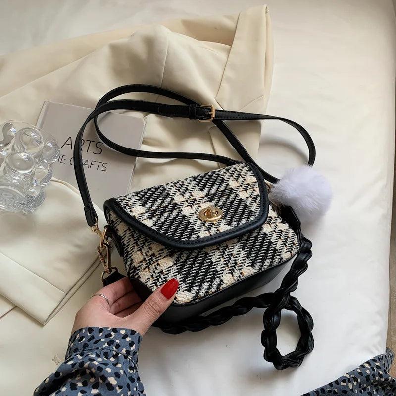 Female Patchwork Shoulder Crossbody Bag Autumn Evening Handbag