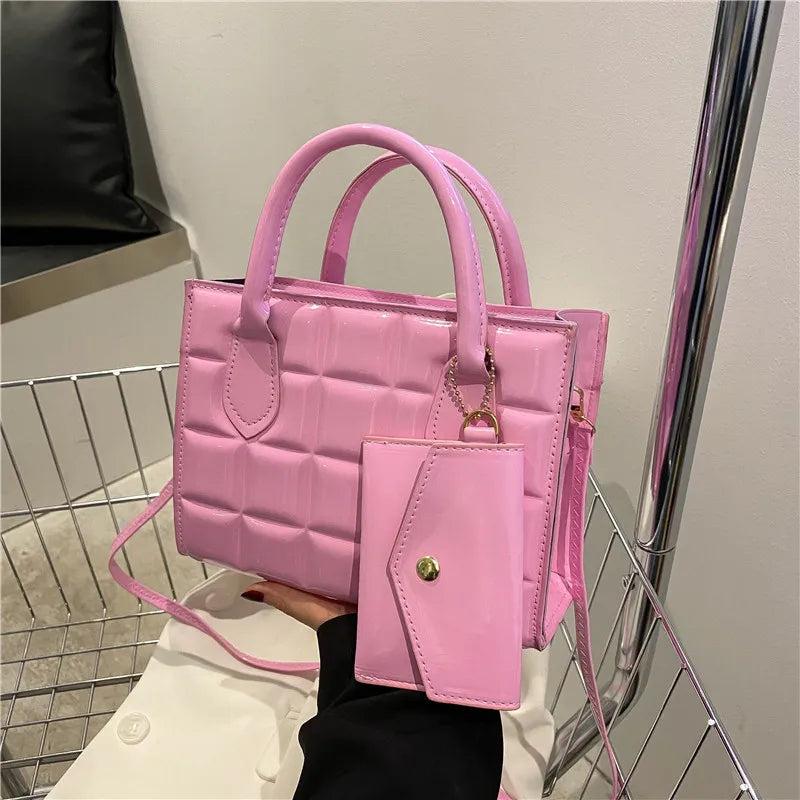 Women's Lacquered Embossed Cross-body Bag