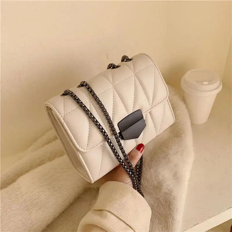 Chain Crossbody Bag Women Shoulder Handbag PU Leather Messenger