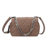 Women's Mini Shoulder Crossbody Bag with Metal Chain