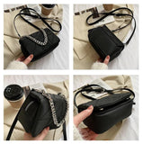 Women's Mini Shoulder Crossbody Bag with Metal Chain