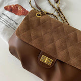 Retro Tote Bag Leather Ladies Vintage Chain Hobo Bag for Women Handbags