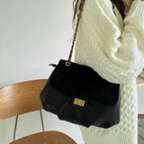 Retro Tote Bag Leather Ladies Vintage Chain Hobo Bag for Women Handbags