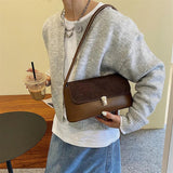 Vintage Green Underarm Bag Wave French Armpit Shoulder Bags