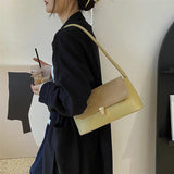 Vintage Green Underarm Bag Wave French Armpit Shoulder Bags