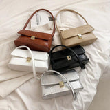 Stone Pattern Shoulder Side Bag Women Spring Leather Handbag Purse