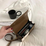 Checkered Square Bag PU Leather Shoulder Bags Chain Crossbody Handbags Purses