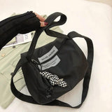 Orange Nylon Shoulder Bag for Women - Large Capacity Crossbody Bag