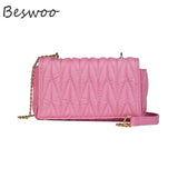 Autumn Women's Lingge Thread Handbag Chain Shoulder Bag