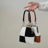 Corduroy Checkerboard Bag Women's Shoulder Messenger Handbag