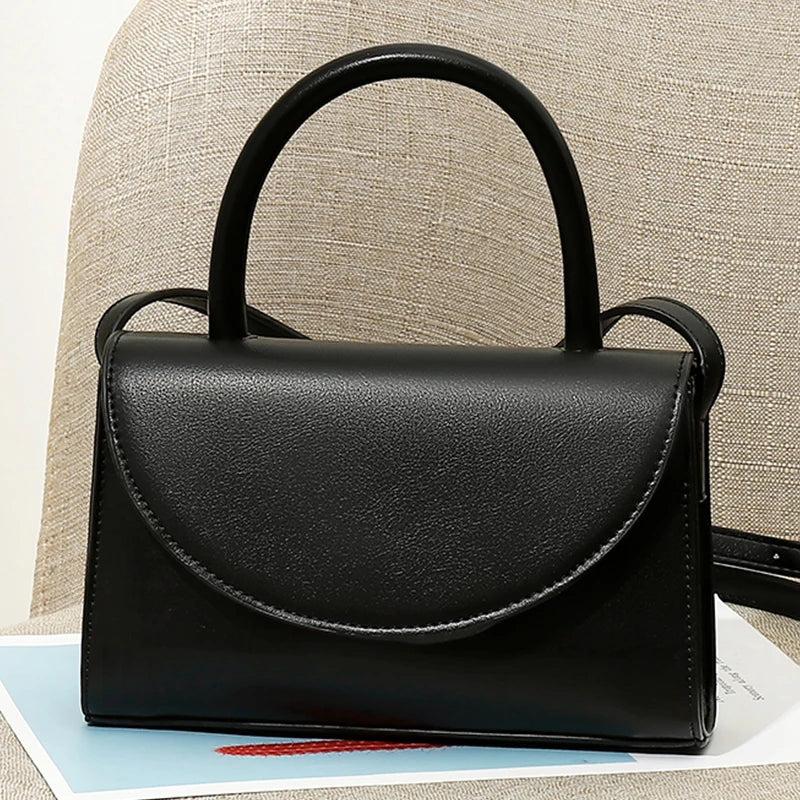 Women's Zip Pocket Shoulder Bag PU Leather Mini Crossbody