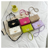 Rivet Shoulder Bags Small Flap Phone Purse PU Leather Crossbody Handba