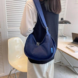 Canvas Shoulder Handbag Student Books Daily Shopper Messenger Bags