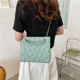 Women's Shoulder Bag with Chain Strap and Underarm Design