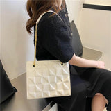 Women's Shoulder Bag with Chain Strap and Underarm Design