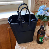 Women's Crossbody Bucket Shape Bag PU Leather Solid Messenger Handbag