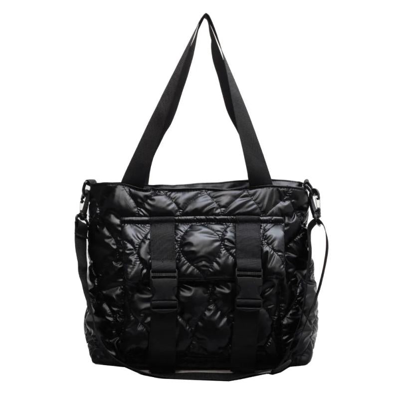 Women Shoulder Handbag Cotton Padded Crossbody Waterproof Nylon Large Capacity