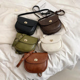 Women's Leather Crossbody Bag Solid Handbag