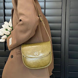 Women's Leather Crossbody Bag Solid Handbag