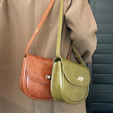 Women's Leather Crossbody Bag Solid Handbag