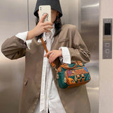 Diamond Panel Crossbody Bag Retro Women's Handbag