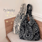Vintage Style Plush Bag For Women Soft Faux Fur Handbags Lamb Hair Tote Bag