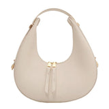 PU Leather Shoulder Bag Double Zipper Underarm Hobos Handbag Clutch