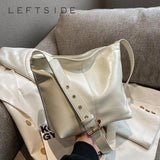 Soft Shoulder Side Bag for Women Spring Zipper Tote Bags