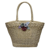 Straw Woven Hollow Out Shoulder Bag For Women Large Capacity Bohemian Beach