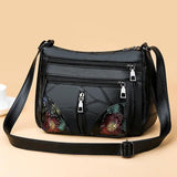 Floral PU Leather Women Handbags Cross Body Bag
